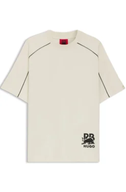 HUGO x RB cotton-blend T-shirt with contrast piping