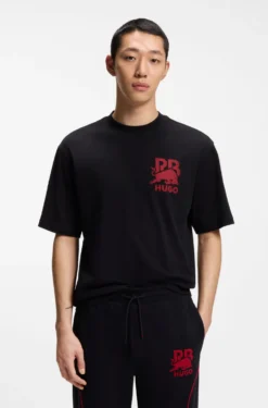 HUGO x RB relaxed-fit T-shirt with bull motif
