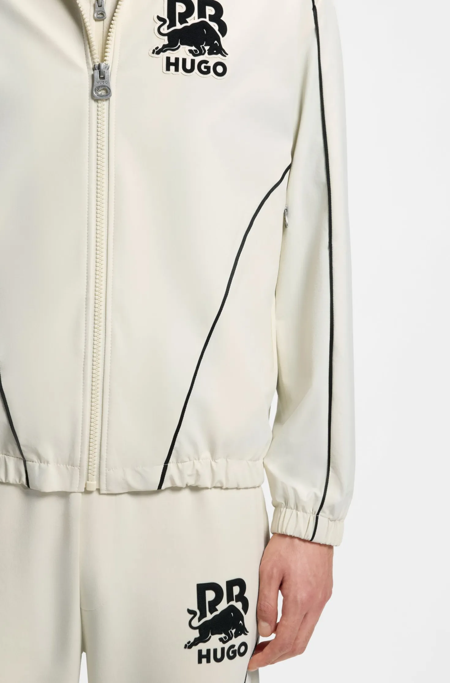 HUGO x RB zip-up jacket with bull motif