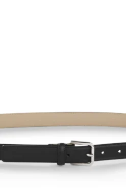 Italian-leather belt with pin buckle