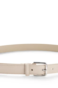 Italian-leather belt with pin buckle