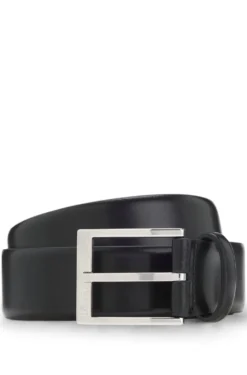 Italian-made belt with branded buckle
