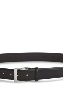 Italian-made belt with branded buckle