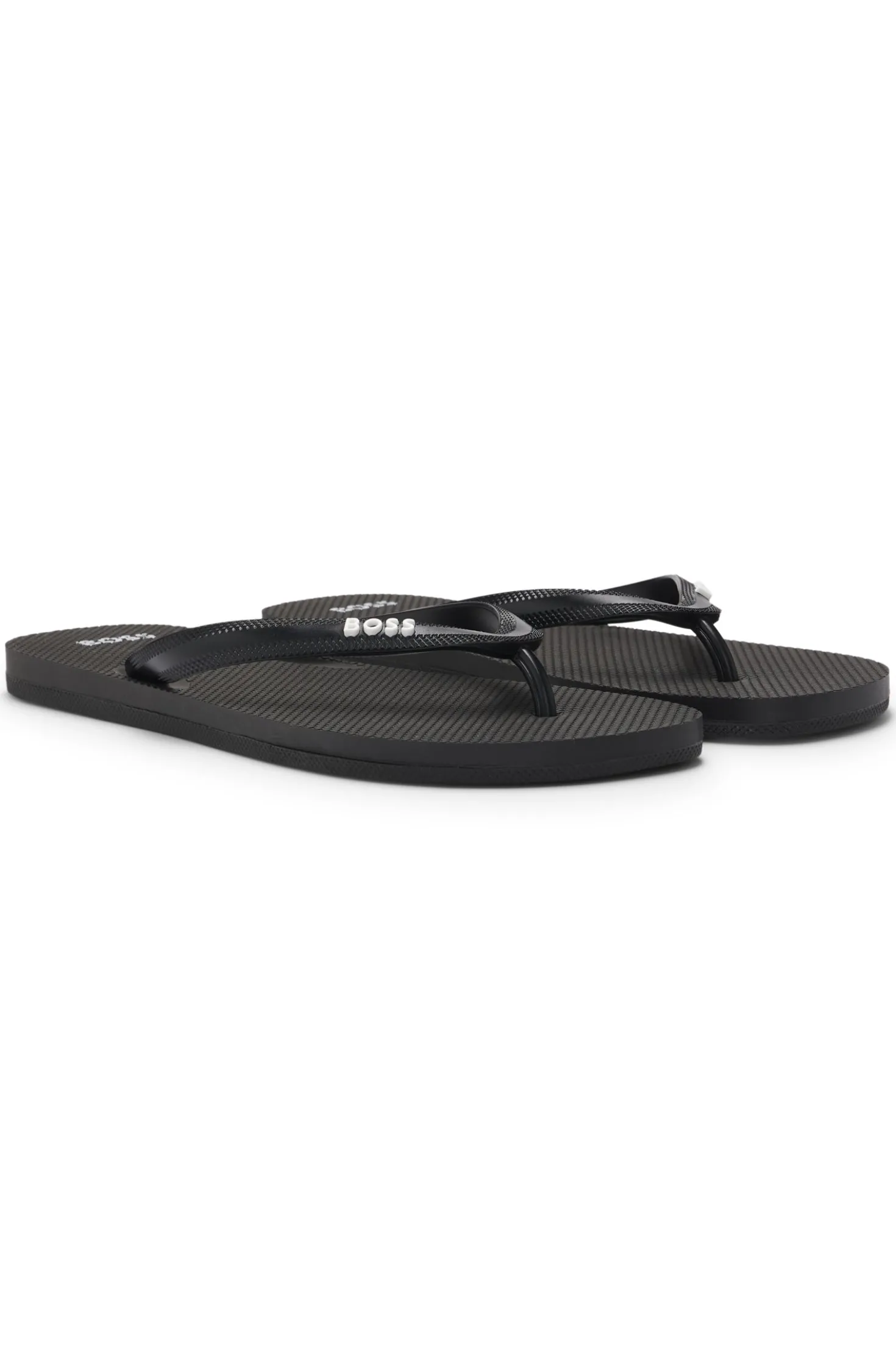 Italian-made flip-flops with contrast logo detail