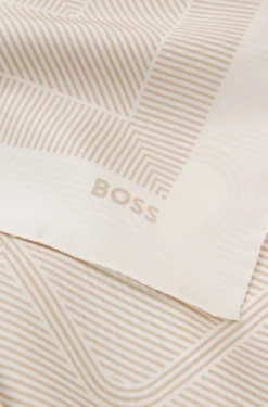 Italian-made scarf in printed silk twill