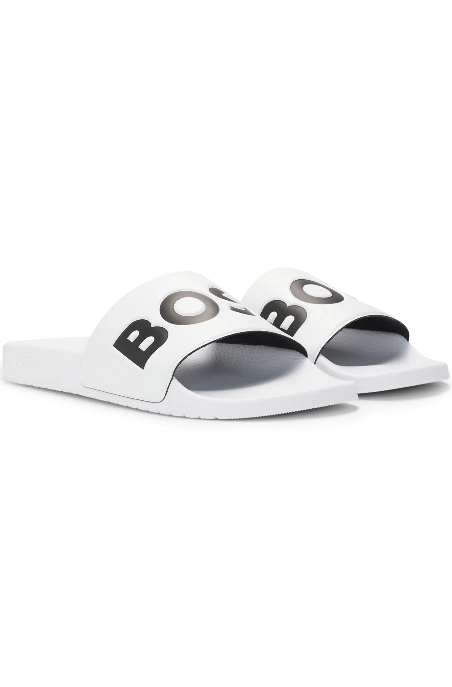 Italian-made slides with large logo detail