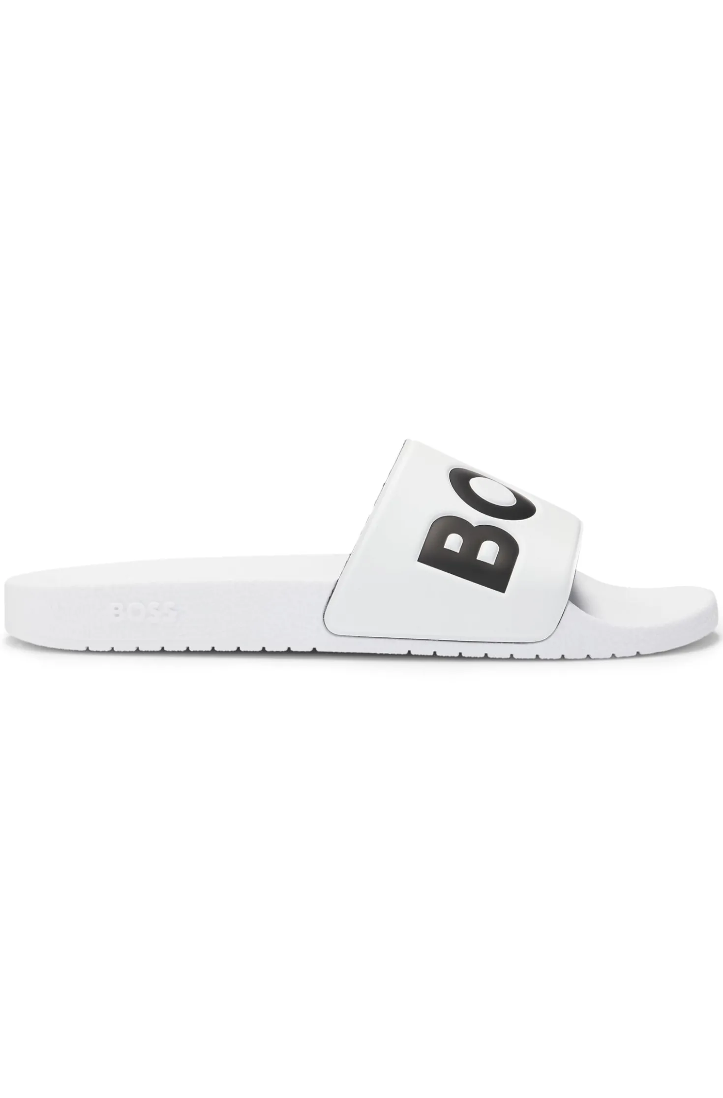 Italian-made slides with large logo detail