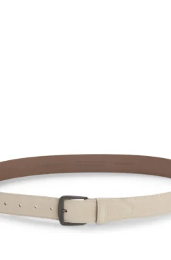 Italian-suede belt with gunmetal buckle