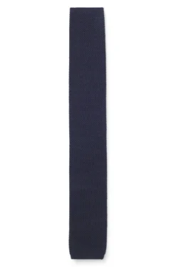 Jacquard-patterned tie in pure wool