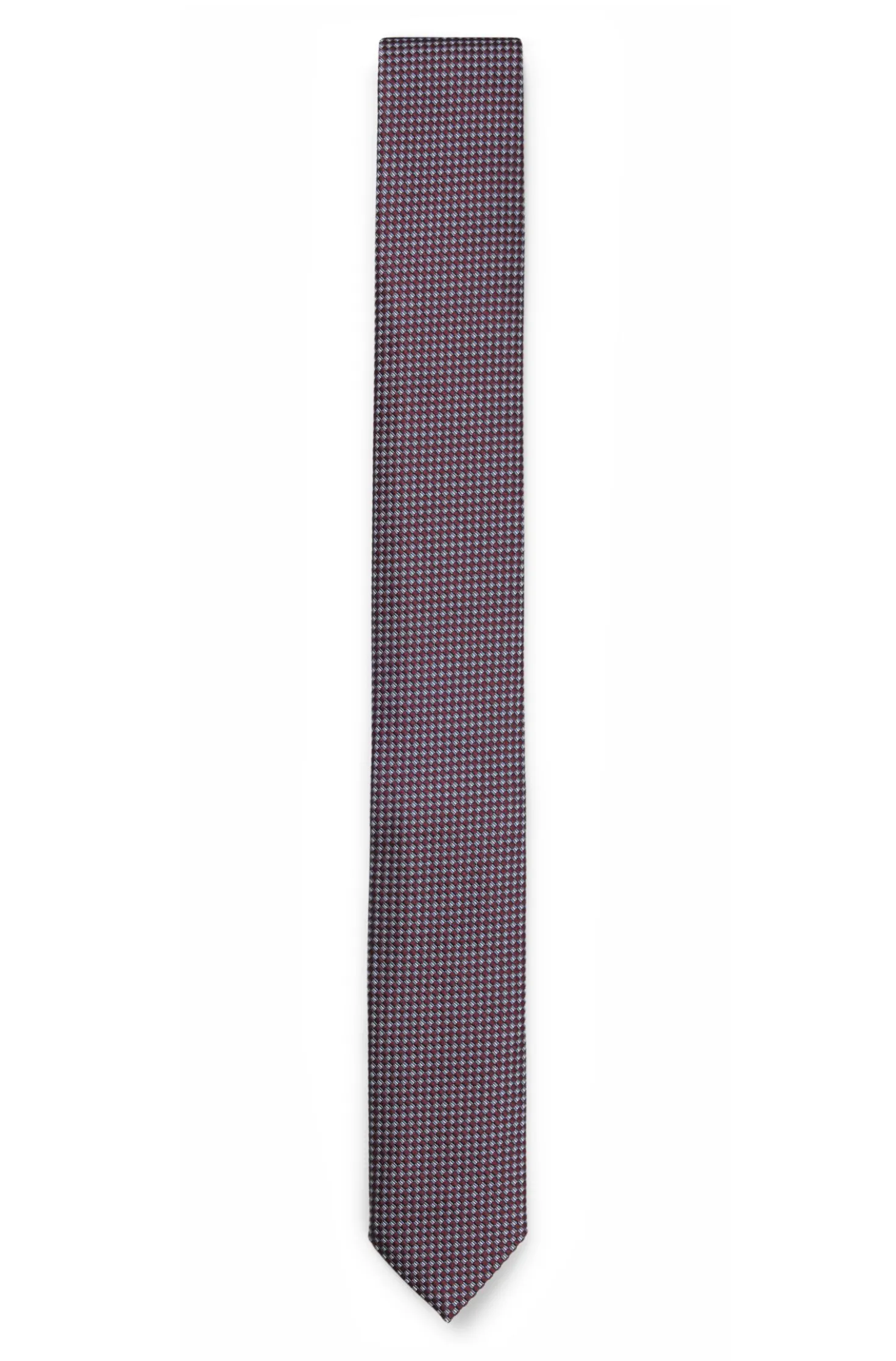 Jacquard-patterned tie in silk