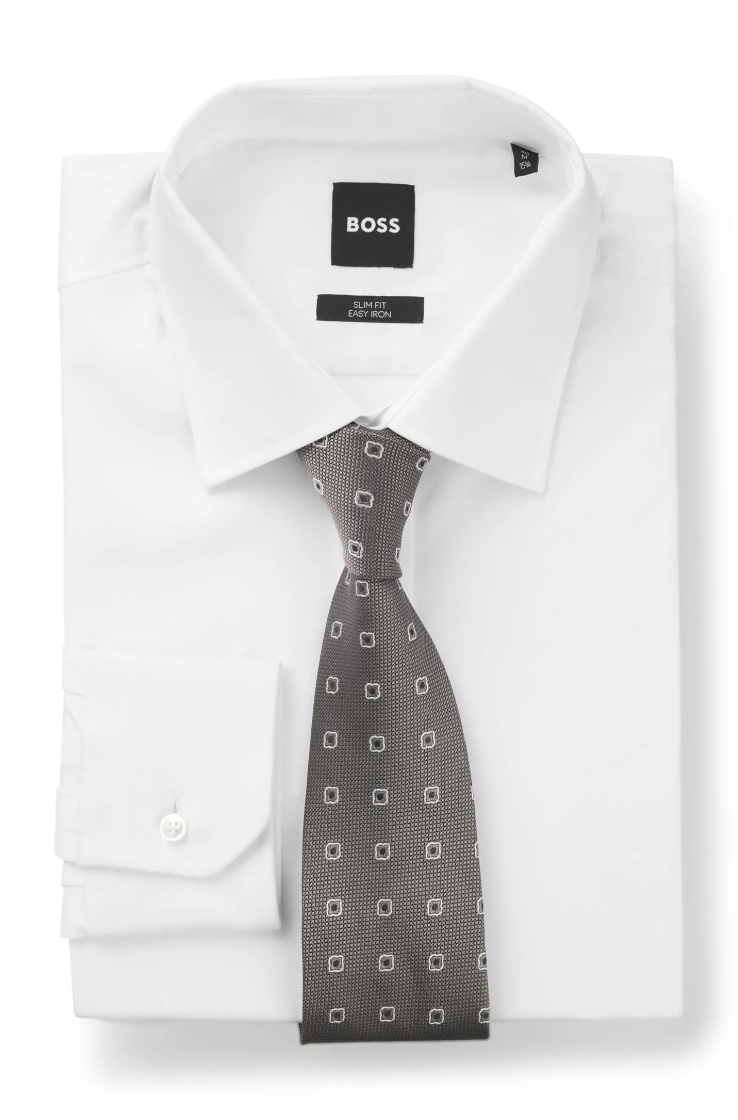 Jacquard-pattern tie in a silk blend