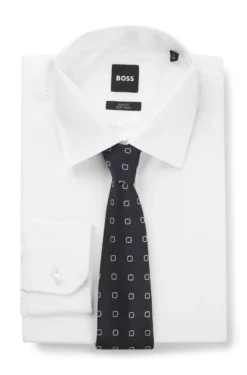 Jacquard-pattern tie in a silk blend