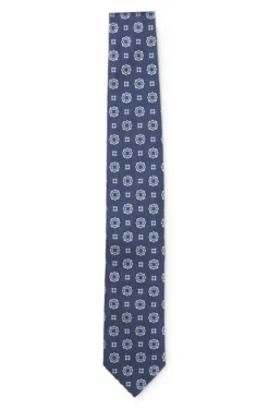 Jacquard-pattern tie in a silk blend