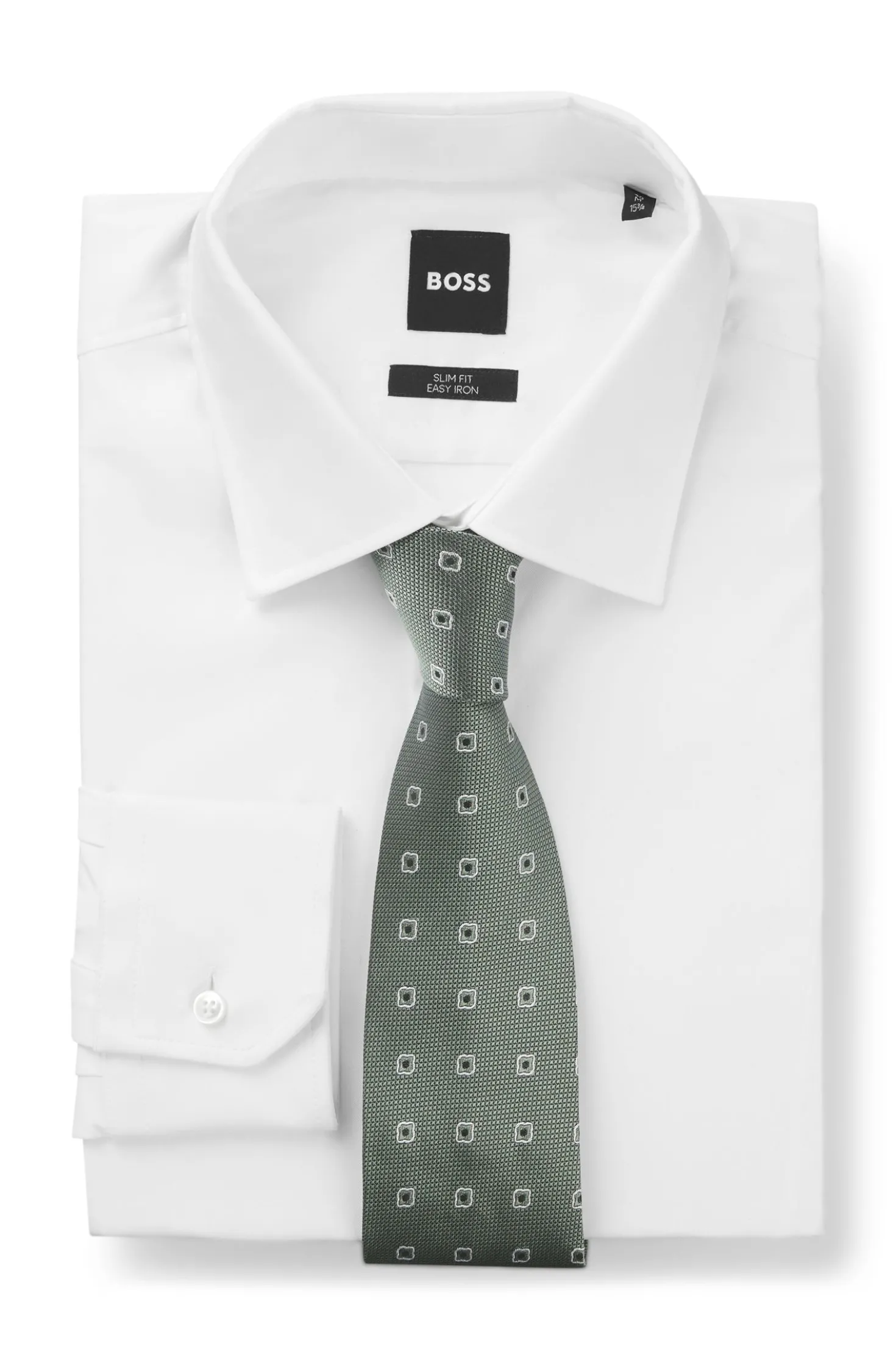 Jacquard-pattern tie in a silk blend