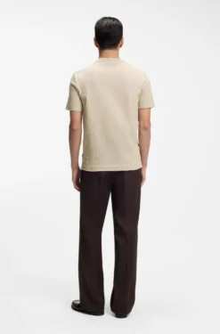 Jacquard-pattern T-shirt in cotton