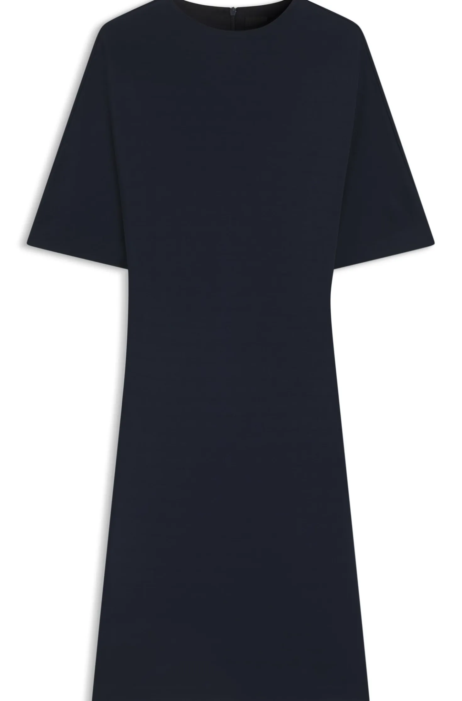 Jersey dress with rear drape detail