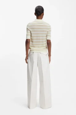 Knit polo in superfine merino wool
