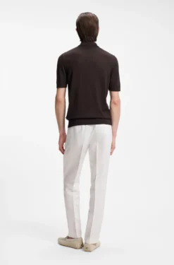Knit polo in virgin wool
