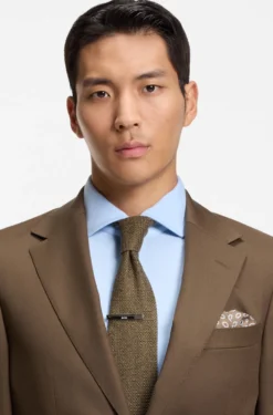 Knitted tie in silk