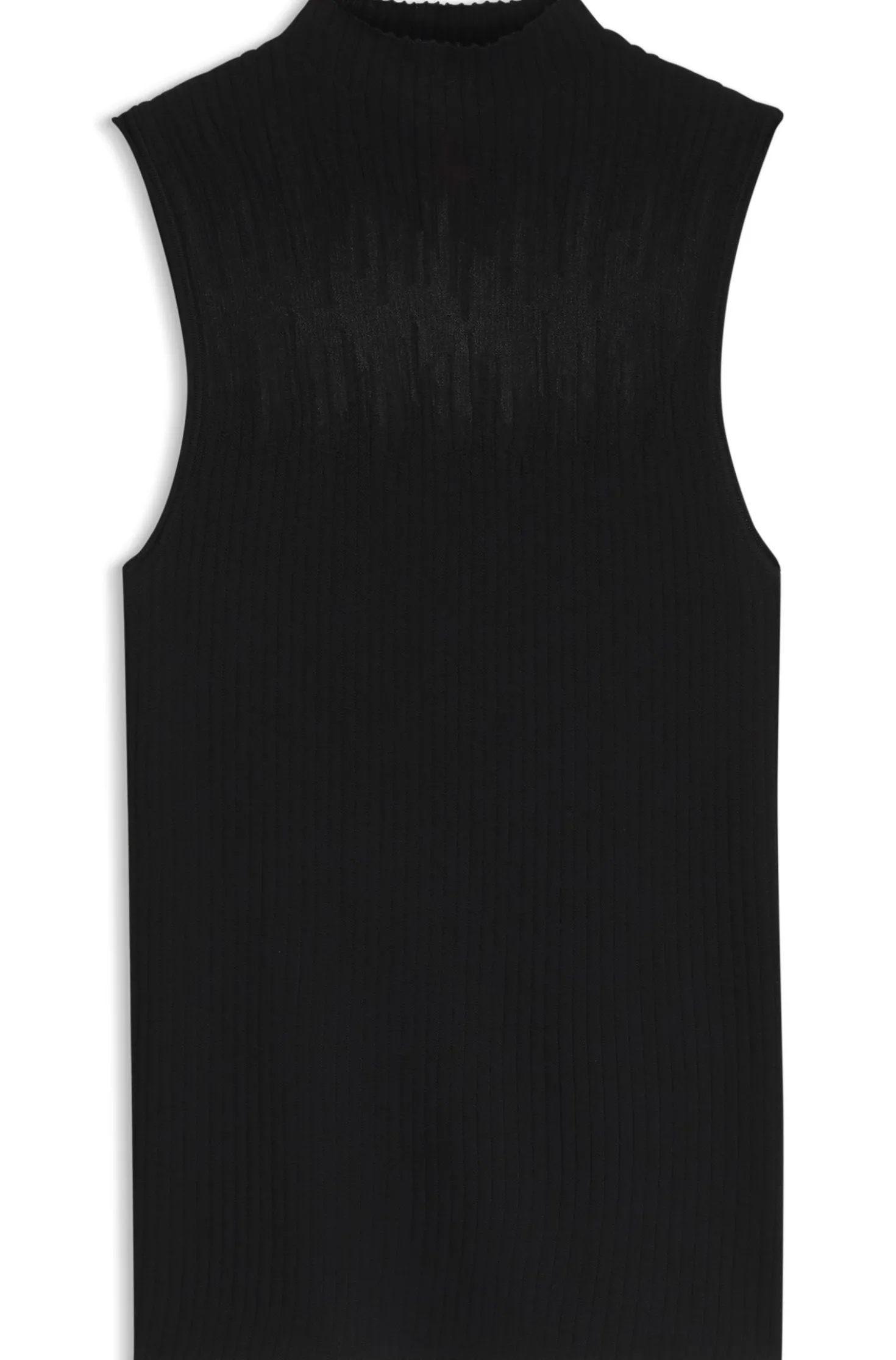 Knitted top with sheer section