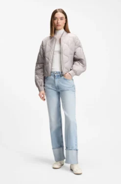 Knitted top with sheer section