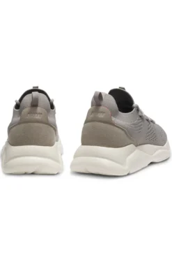 Knitted trainers with logo-embossed EVA sole