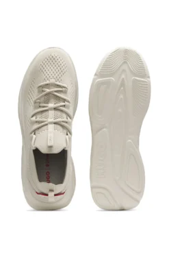 Knitted trainers with logo-embossed EVA sole