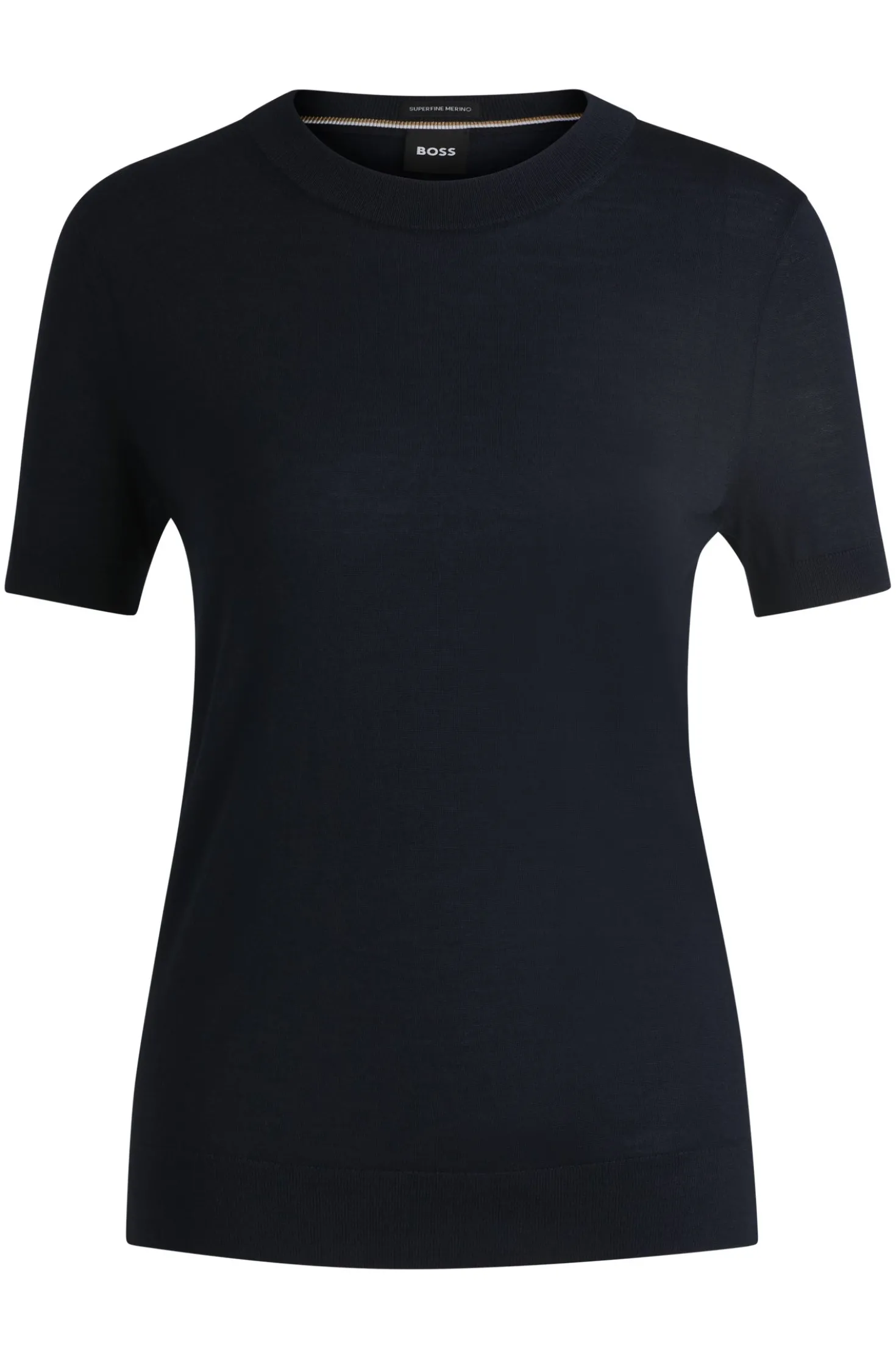 Knit t-shirt in merino wool