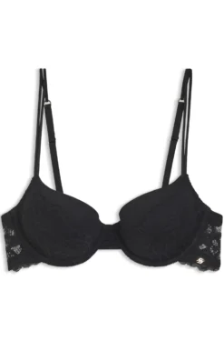 Lace underwire bra with double straps