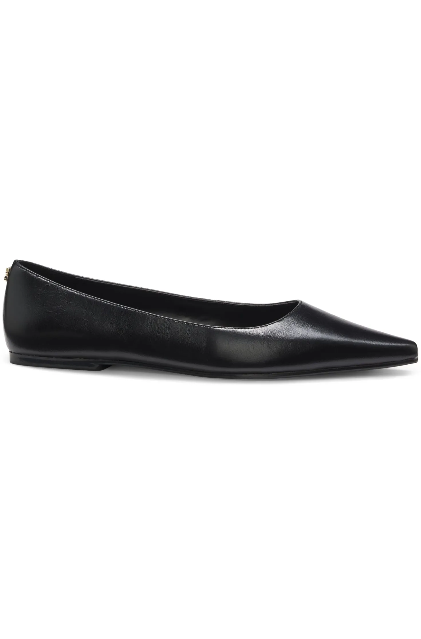 Leather ballerina pumps with pointed toe