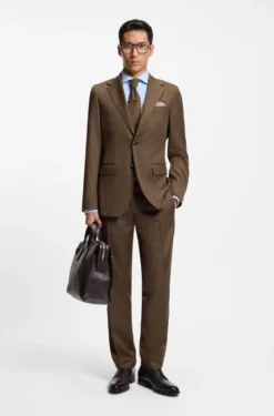 Leather Derby shoes with brogue details