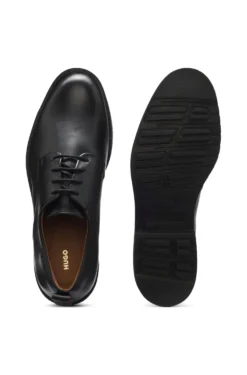 Leather Derby shoes with brogue details