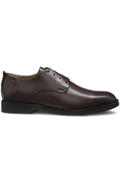 Leather Derby shoes with embossed logo