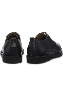 Leather Derby shoes with embossed logo
