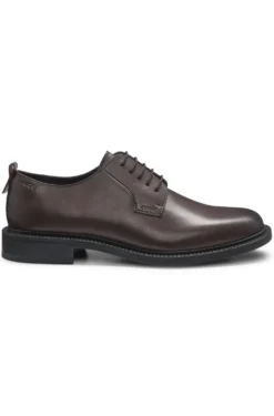 Leather Derby shoes with embossed logo