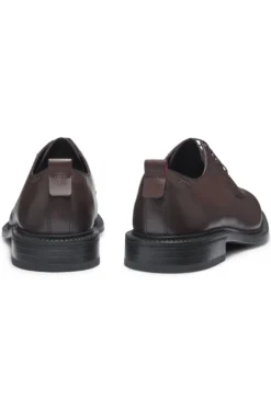 Leather Derby shoes with embossed logo