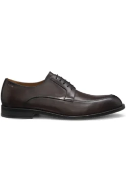 Leather Derby shoes with embossed logo