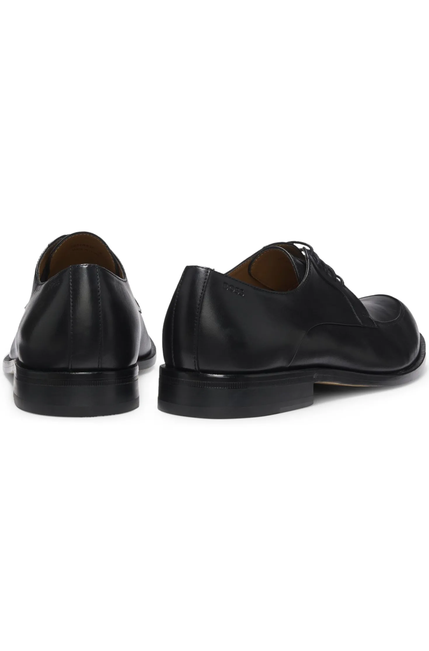 Leather Derby shoes with embossed logo