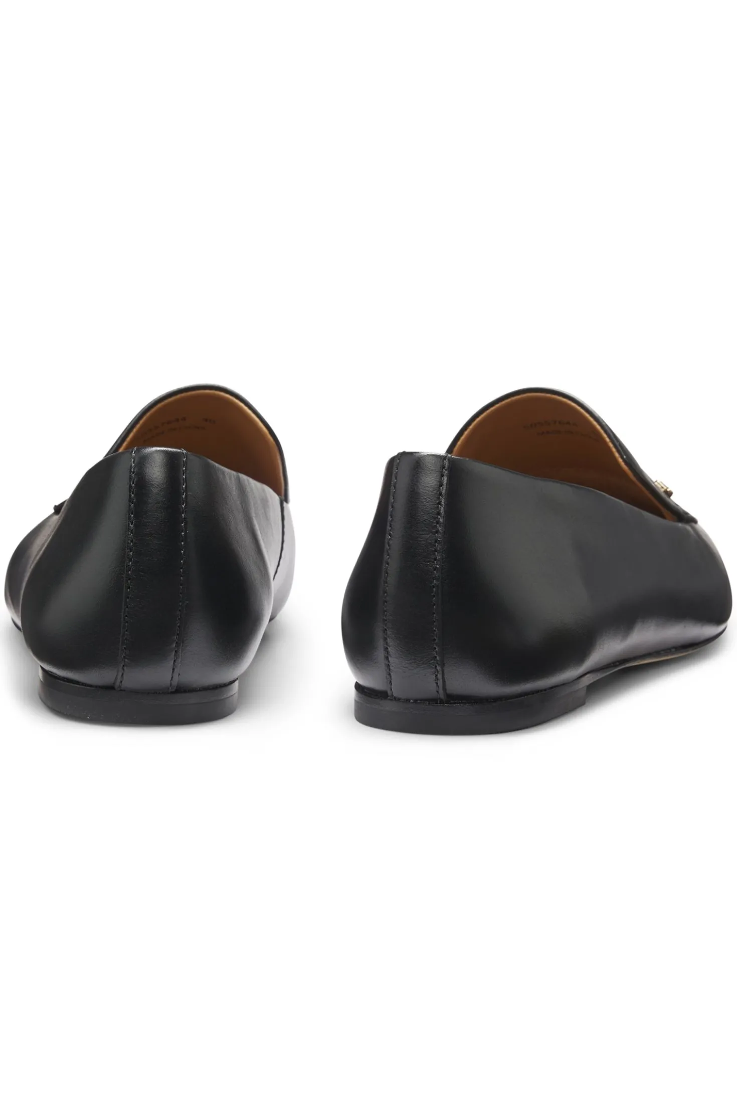 Leather loafers with Double B monogram trim