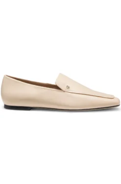 Leather loafers with Double B monogram trim