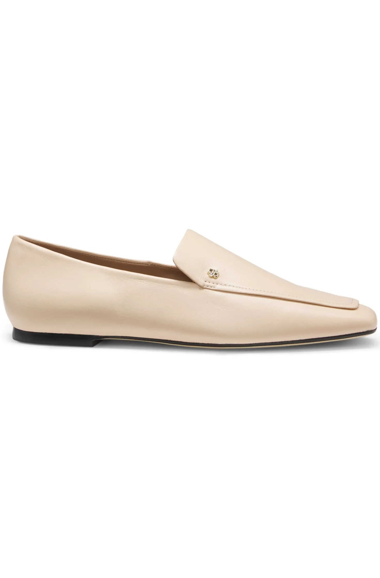 Leather loafers with Double B monogram trim