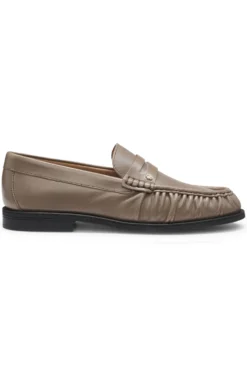 Leather moccasins with Double B monogram