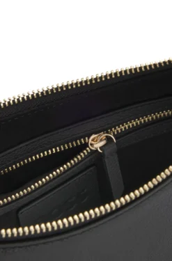 Leather shoulder bag with Double B monogram