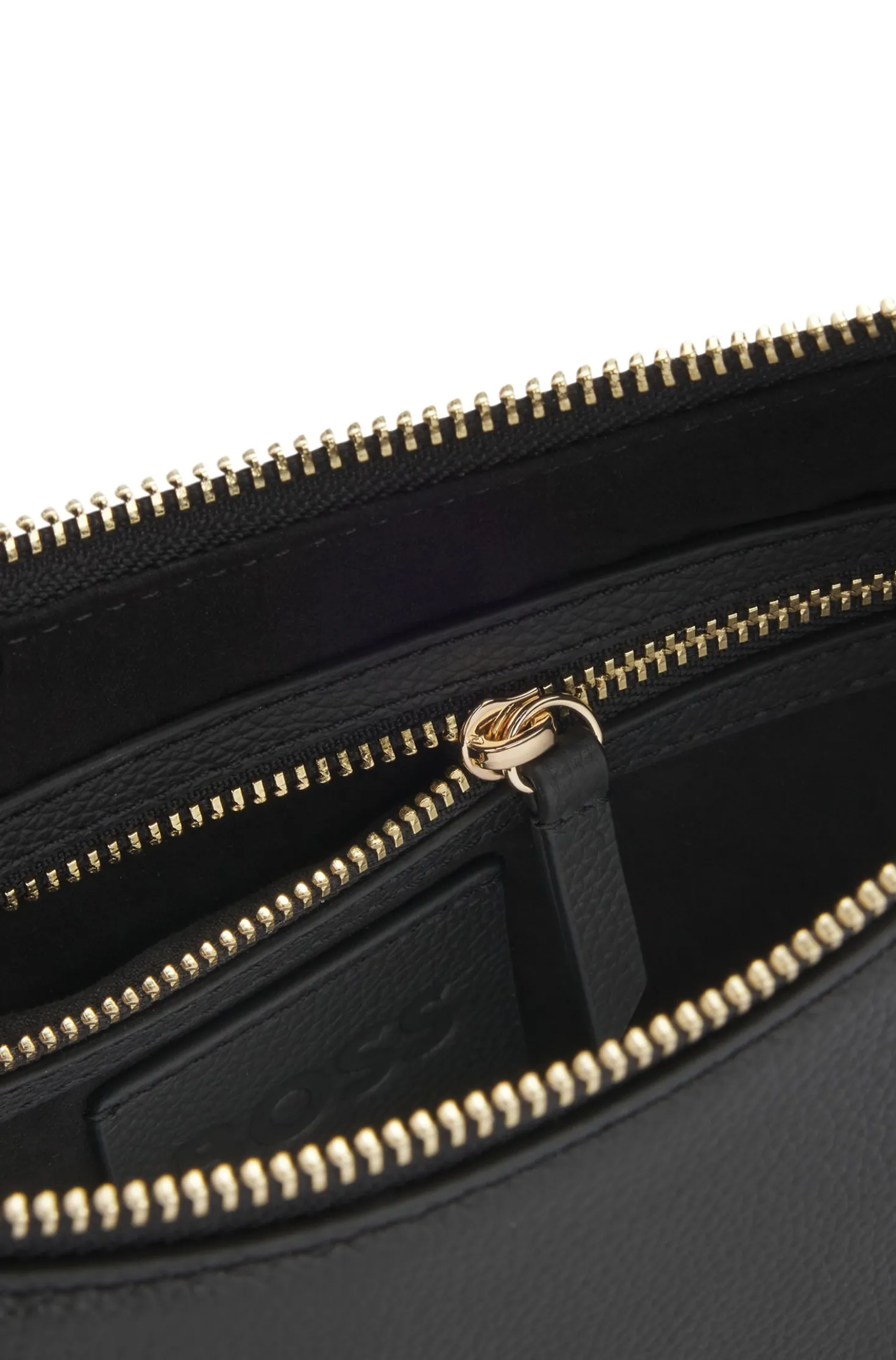 Leather shoulder bag with Double B monogram