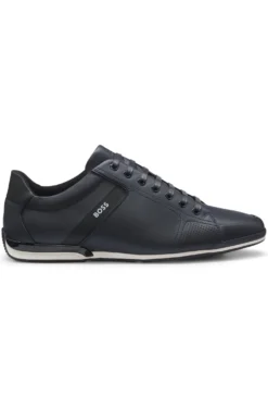 Leather trainers with odour-control lining