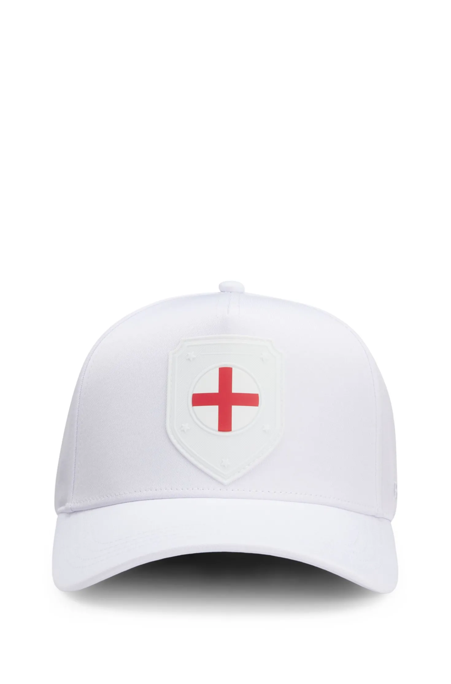 Logo cap in lustrous twill with country-flag badge