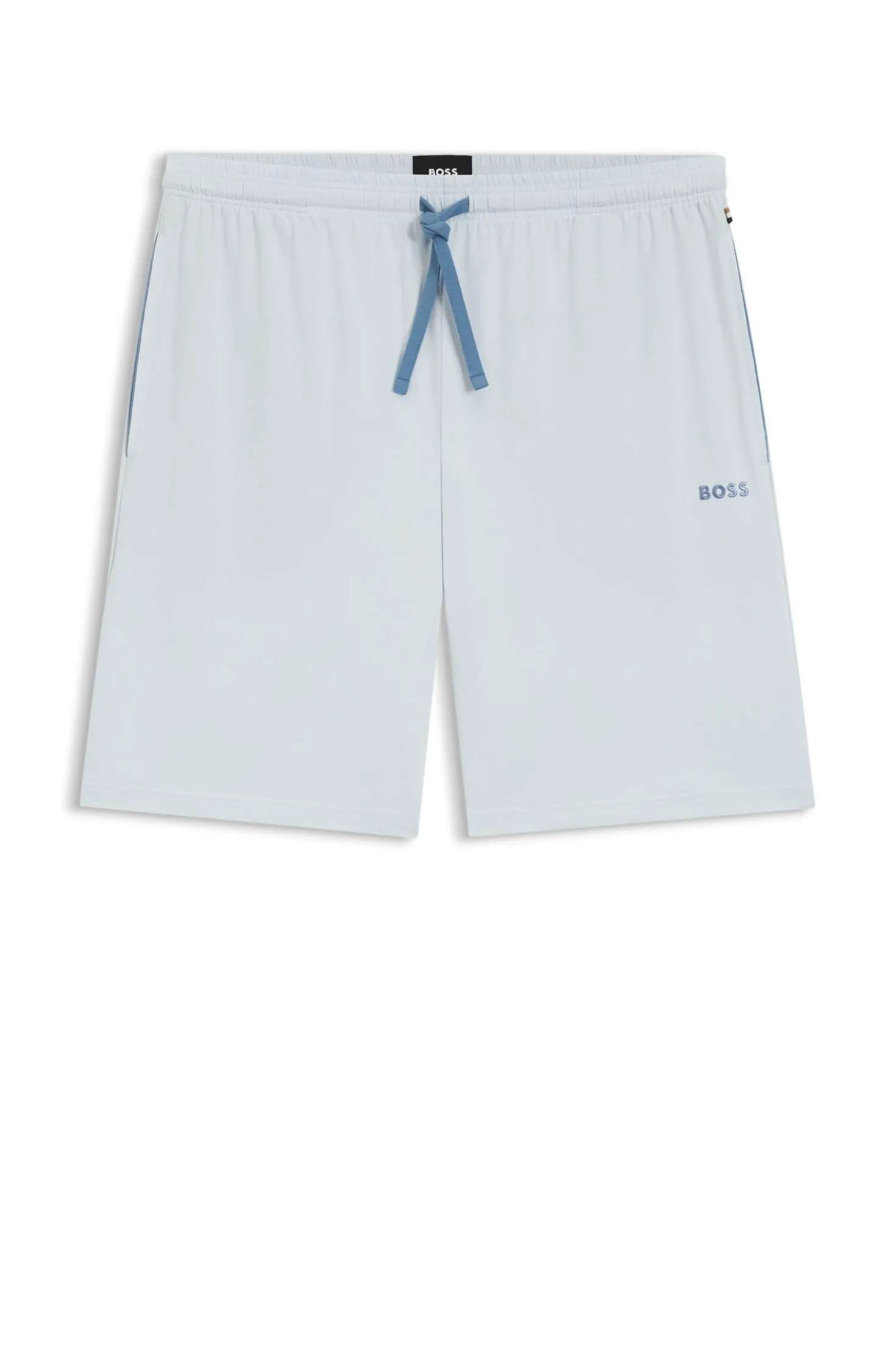 Logo-embroidered shorts in stretch cotton