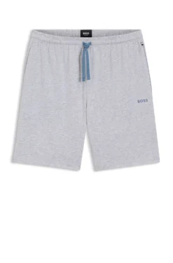 Logo-embroidered shorts in stretch cotton