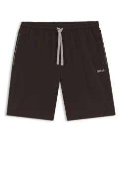 Logo-embroidered shorts in stretch cotton
