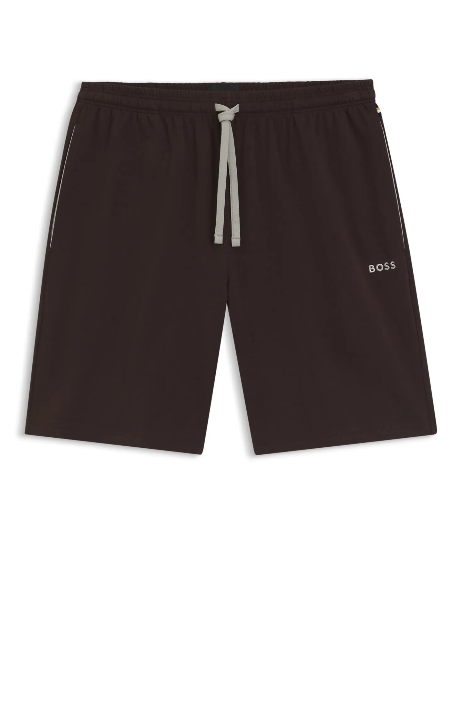 Logo-embroidered shorts in stretch cotton